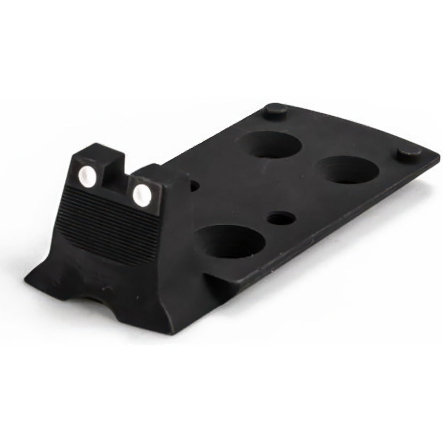 Kimber 1911 optic plate rear view showing mounting holes