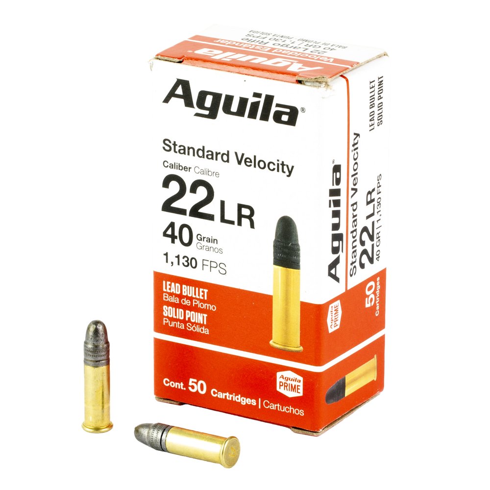 Aguila Ammunition Rimfire 22 LR 40Gr Solid Point [50 Round Box]