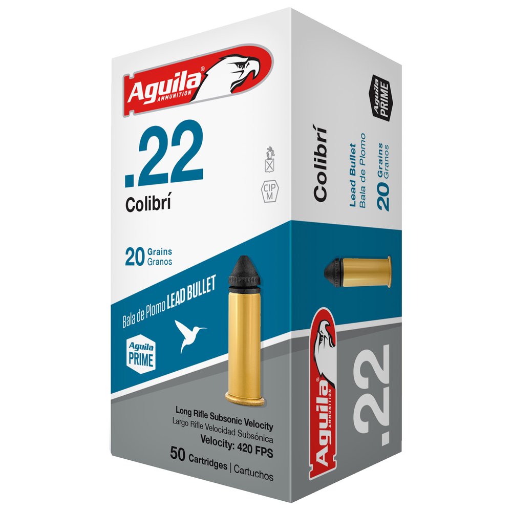 Aguila Ammunition Colibri 22 LR 20Gr Solid Point [50 Round Box]