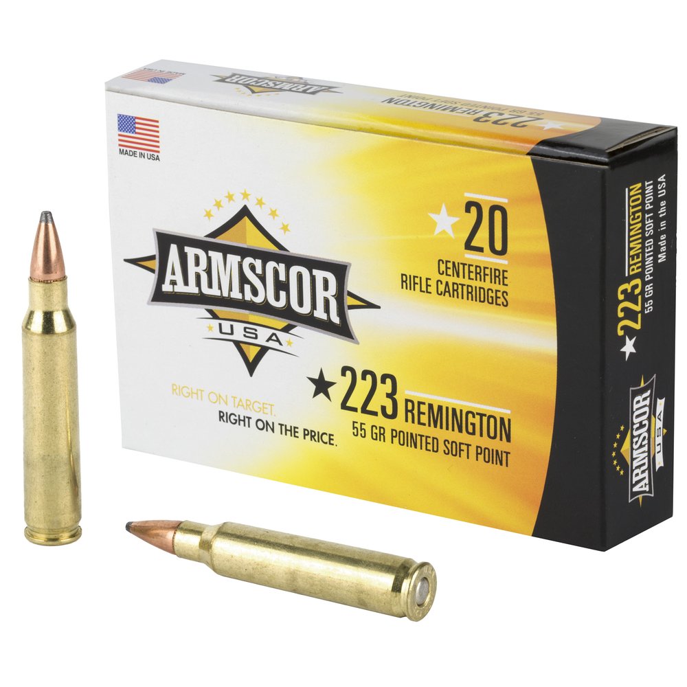 Armscor Ammo 223 Remington 55Gr Pointed Soft Point [20 Round Box]