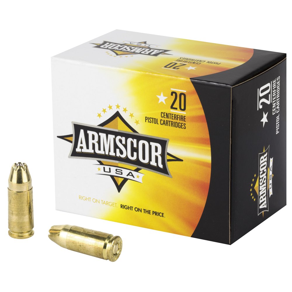 Armscor Ammo 9MM 124Gr Jacketed Hollow Point [20 Round Box]