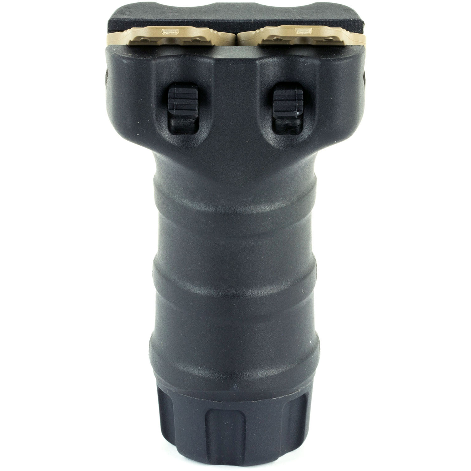 TangoDown vertical grip black showing dual locking mechanism and ergonomic design