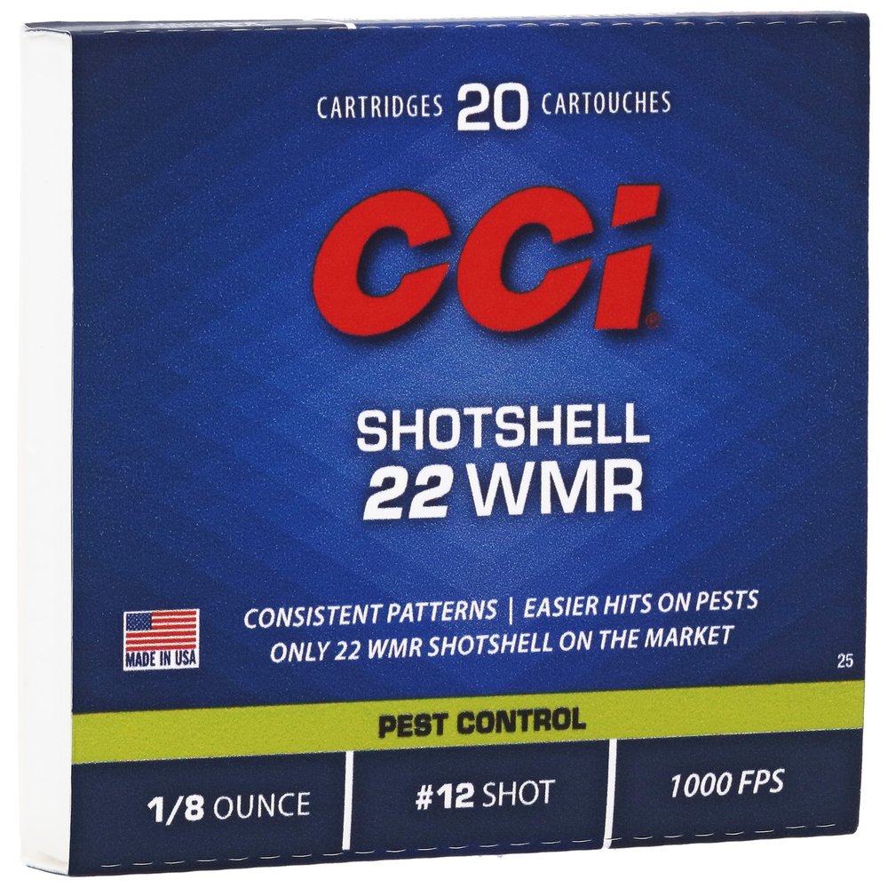CCI Ammunition Shotshell 22 WMR 52Gr Shotshell [20 Round Box]