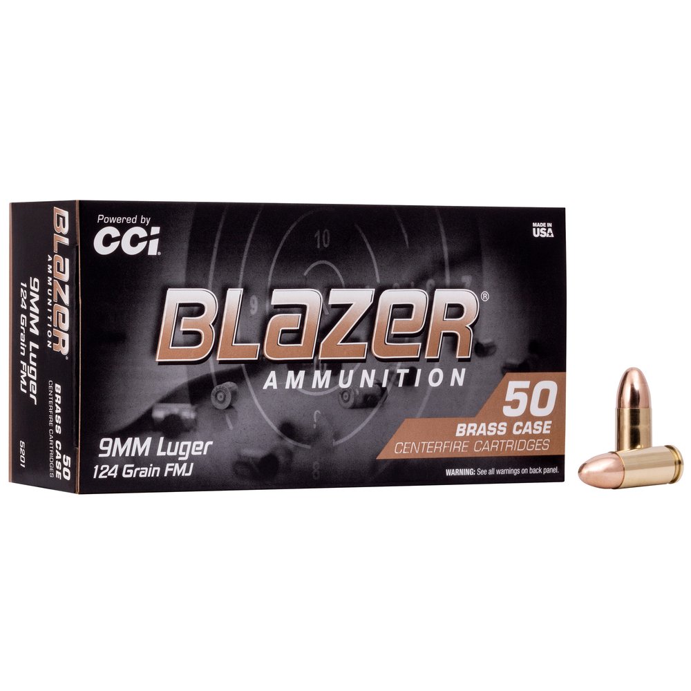 Blazer Ammunition Blazer Brass 9MM 124Gr Full Metal Jacket [50 Round Box]