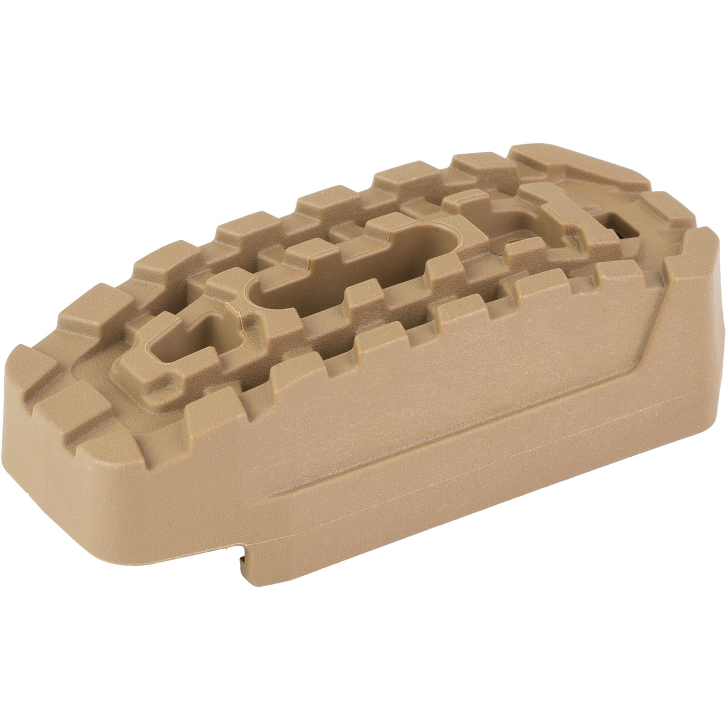 Die Free Co Dos Boot magazine extension in Coyote Brown color showing retail packaging with specifications