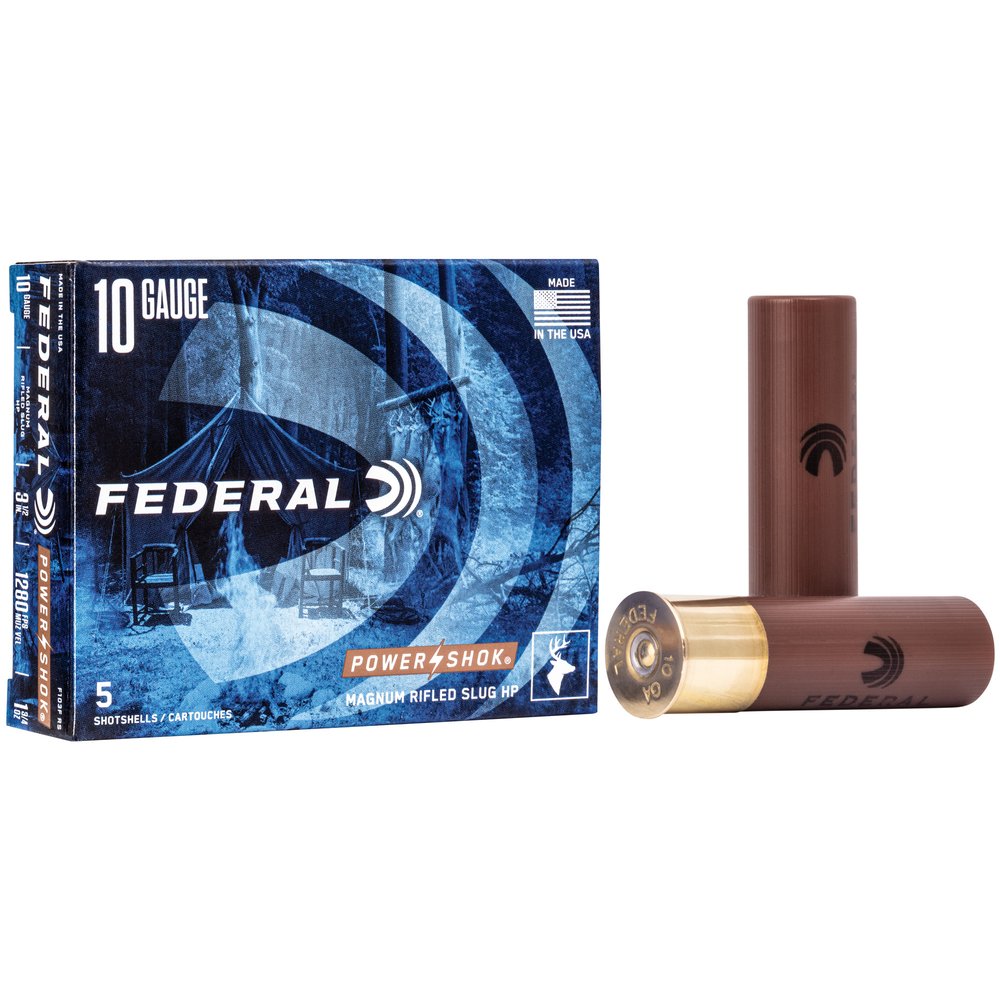 Federal PowerShok 10 Gauge 3.5"  Rifled Slug [5 Round Box]