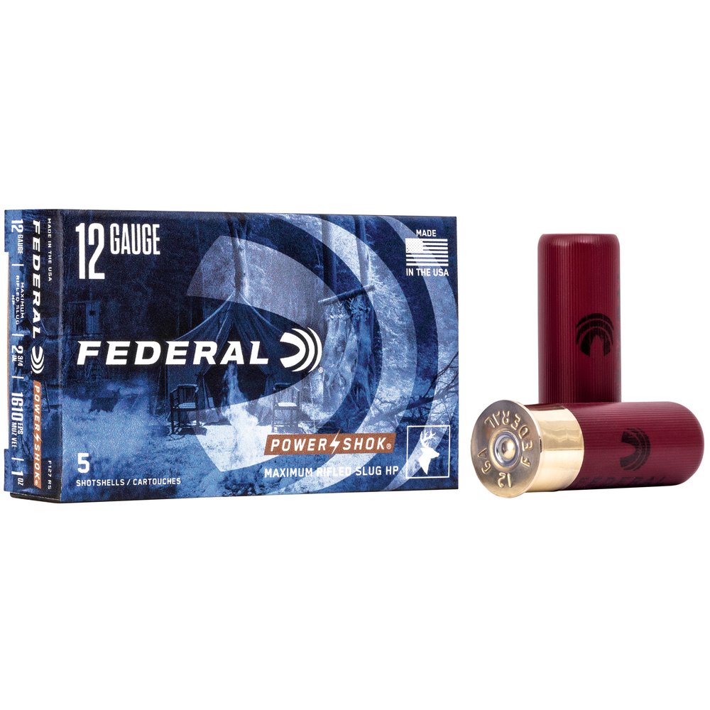 Federal PowerShok 12 Gauge 2.75"  Rifled Slug [5 Round Box]