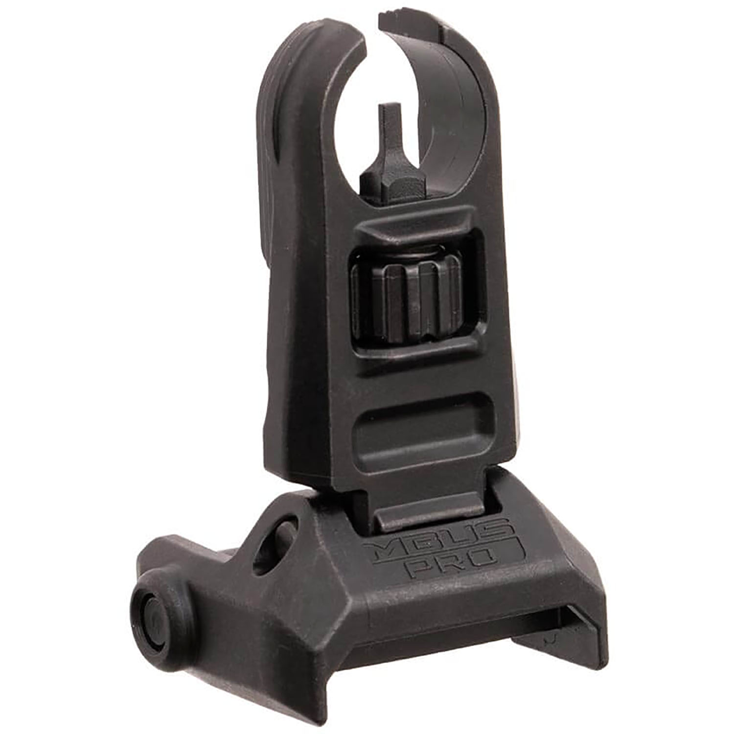 Magpul MBUS Pro Front Sight side profile showing low-profile folded design and mounting rail