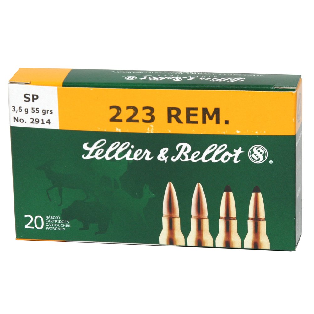 Sellier & Bellot Rifle 223 Remington 55Gr Soft Point [20 Round Box]