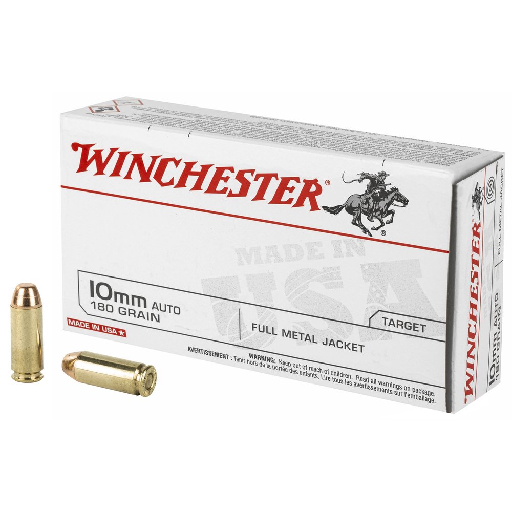 Winchester Ammunition USA 10MM 180Gr Full Metal Jacket - 500 Round Case