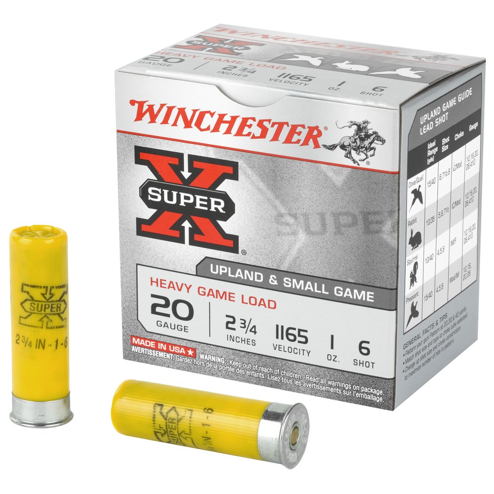 Winchester Ammunition Super-X 20 Gauge 2.75" #6 Shotshell [25 Round Box]